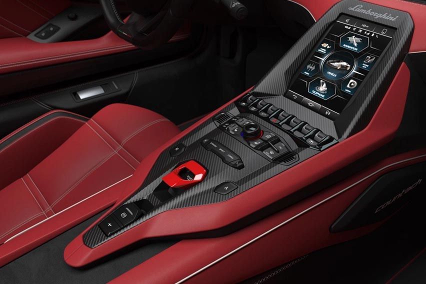 Lamborghini Countach LPI 800-4 cabin features
