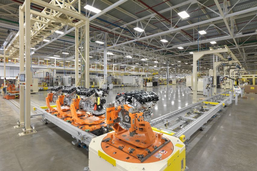 Stellantis engine complex in Trenton, Michigan, USA