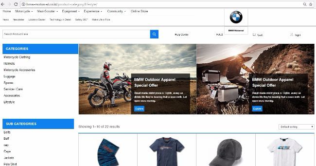 BMW Motorrad Buka Online Shop Untuk Konsumen Indonesia