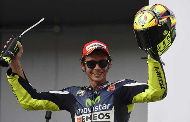 Valentino Rossi completes 40,075 kilometres on the race track