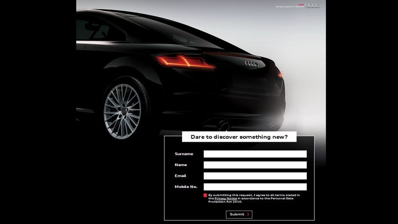 Audi TT teaser - Registration Open
