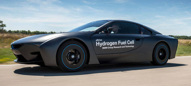 First hydrogen fuel cell shop car