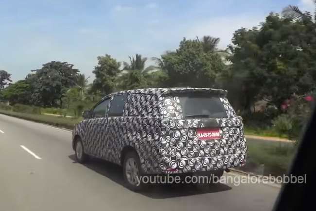 Spied in the Indian Sub-Continent, 2016 Toyota Innova 