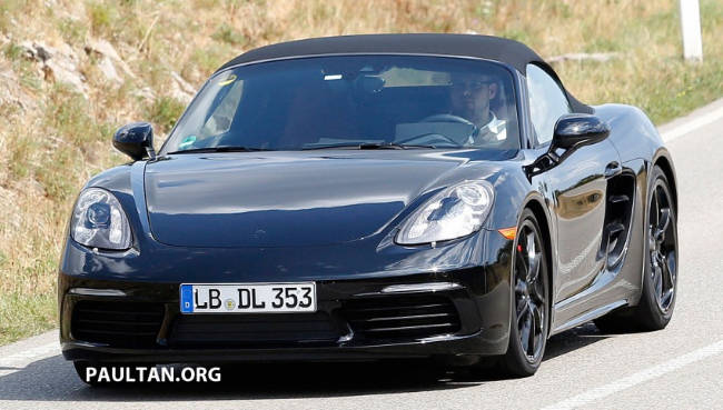 Porsche Boxster 2016 facelift spied 