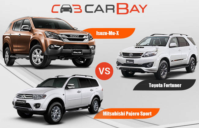 Isuzu-Mu-X Vs Mitsubishi Pajero Sport Vs Toyota Fortuner- SUV dalam Medan Perang