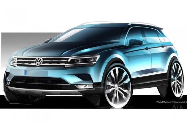 2016 Volkswagen Tiguan seen in Official Sketches