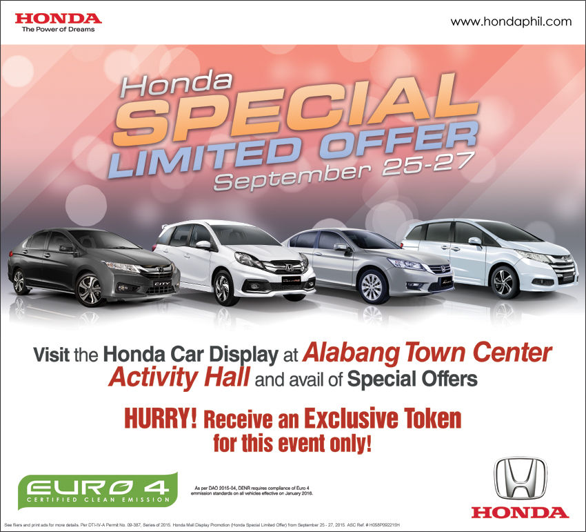 Special Mall Display of Honda Cars – Limited Offers to Accompany