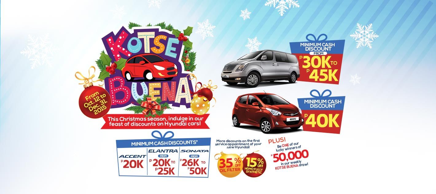 Christmas Treat from Hyundai Philippines, Five Cars, and Unlimited Offers