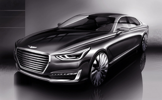 Hyundai เผยรูปลักษณ์ซีดานหรูสังกัด Genesis 