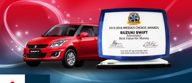 Suzuki Swift 1.2 grabs Best Value for Money award in 2015 Auto Focus Media's Choice Awards