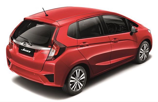 Honda Jazz in red carnival rear image