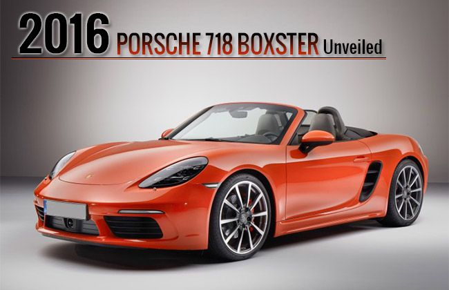 2016 Porsche 718 Boxster Revealed With New Engines