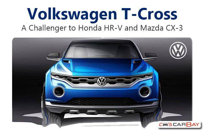 Volkswagen T-Cross is all Primed to Challenge Honda HRV and Mazda CX-3