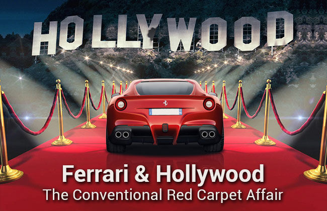 Ferrari and Hollywood: The Conventional Red Carpet Affair