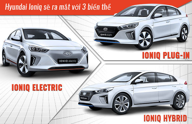 Hyundai IONIQ sẽ được trưng bày tại triển lãm Geneva Motor Show với 3 biến thể