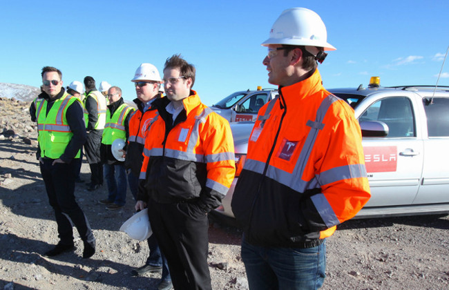 Elon at factory visit at nevada