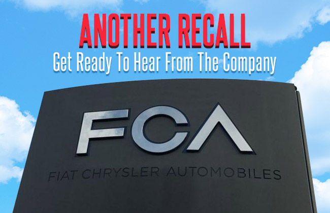 FCA Issues A Recall Notice - 409,866 Units Affected