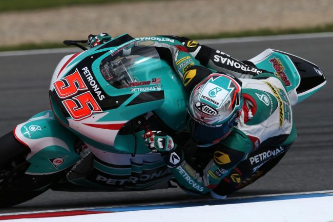 Hafizh Syah is steadily racking up points in Moto2 riding for Petronas Raceline Malaysia. Pictures from Brno track middle this year