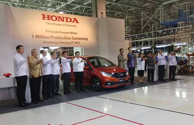 Mobilio Tandai Produksi 1 Juta Unit Honda di Indonesia