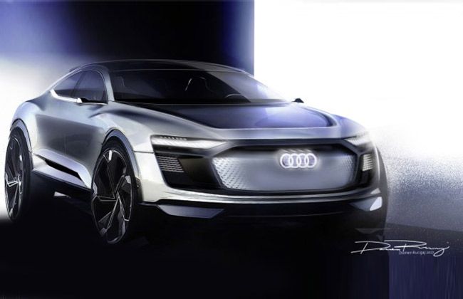 Audi E-Tron Sportback Concept teased ahead of its official debut