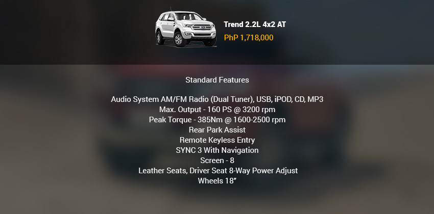 Ford Everest Trend Spec