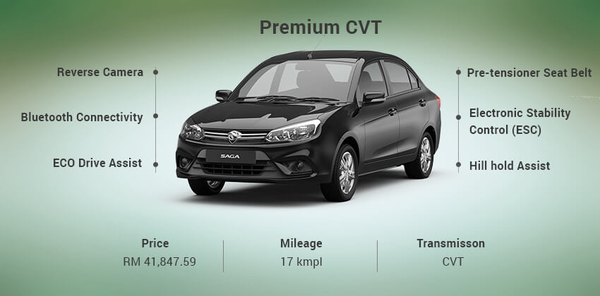 Proton Saga Premium CVT Features