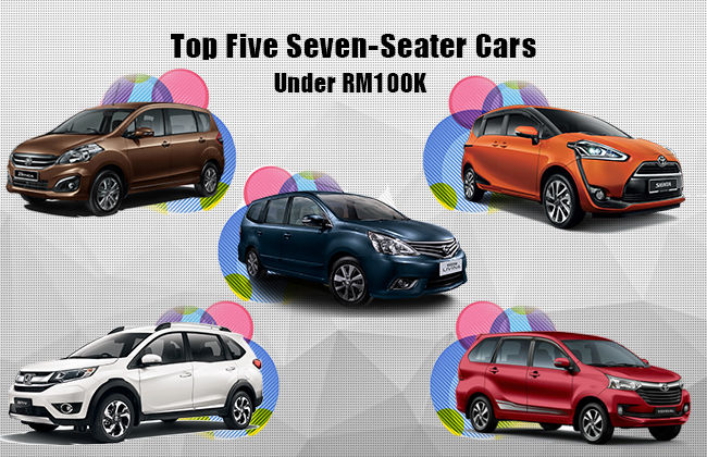 Top 5 seven-seater cars under RM100K