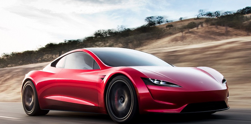 SpaceX package in Tesla Roadster