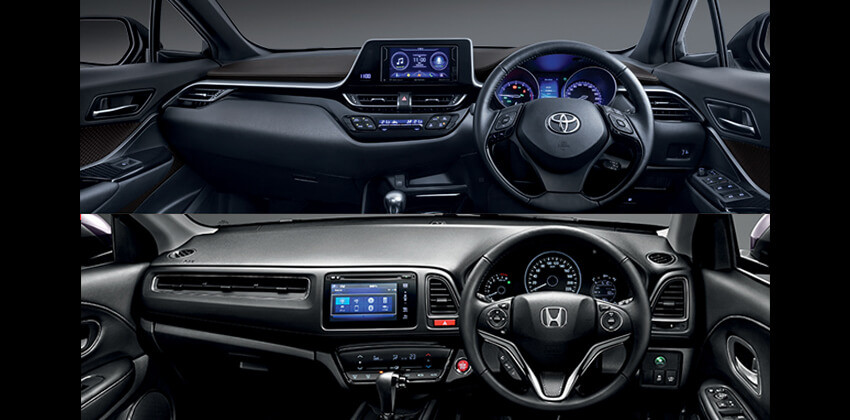 Honda HR-V vs Toyota C-HR Cabin