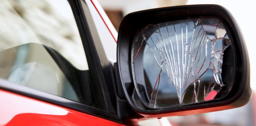 broken car window glass