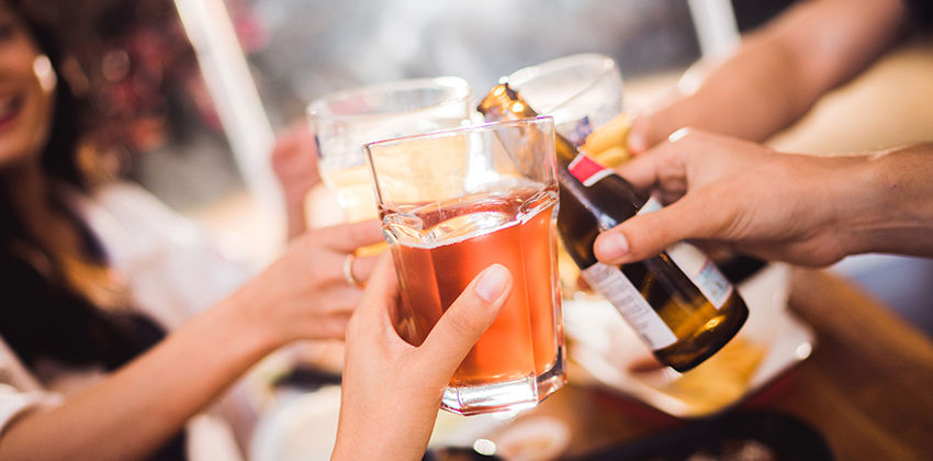 Alcohol with friends