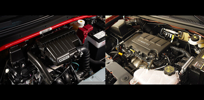 Mitsubishi Mirage G4 vs Chevrolet Sail Engine