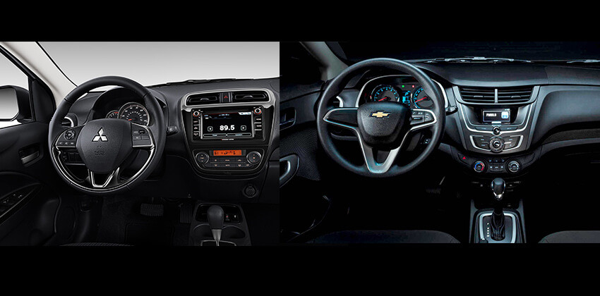 Mitsubishi Mirage G4 vs Chevrolet Sail Interior