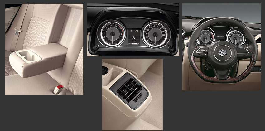 2018 Suzuki Dzire cabin features