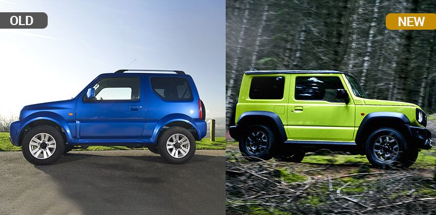 Old vs New Jimny side profile
