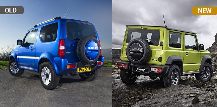 old and new Jimny rear
