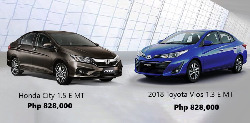 2018 Toyota Vios vs Honda City - Price