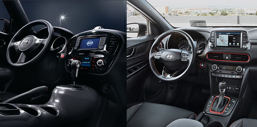 Nissan Juke vs Hyundai Kona - Interior