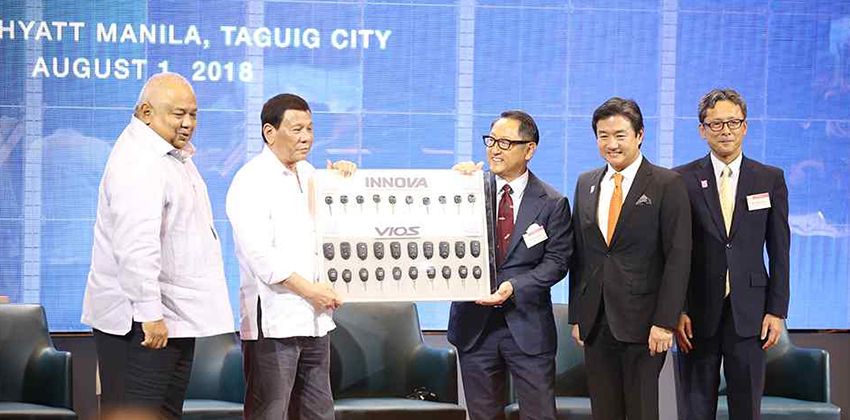 Toyota Motor Philippines donates Vios, Innova at its 30 years celebration