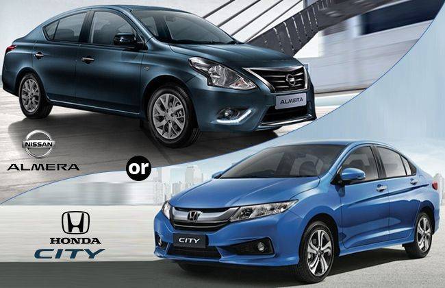 Honda City vs Nissan Almera, head-to-head