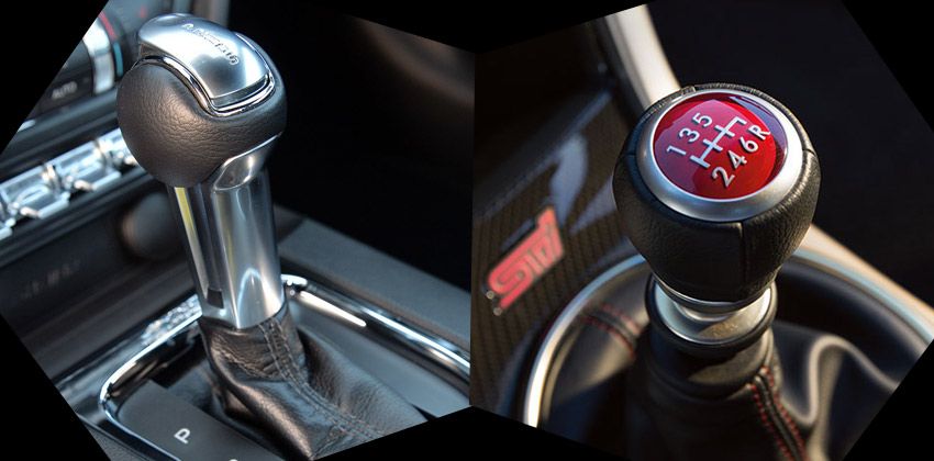 Ford Mustang vs Subaru WRX STI  - transmission