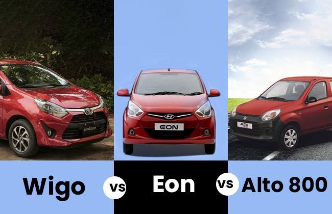 Toyota Wigo vs Suzuki Alto 800 vs Hyundai Eon - Spec comparison