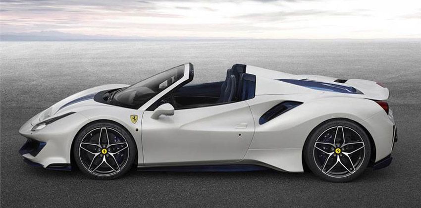 488 Pista Spider convertible side