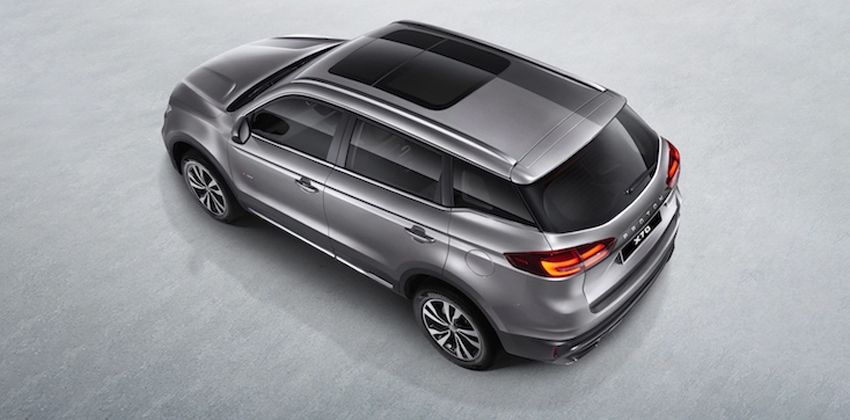 Proton X70 SUV top-view