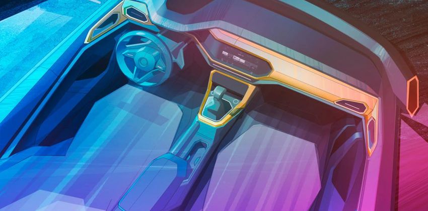 Volkswagen T-Cross teaser cabin