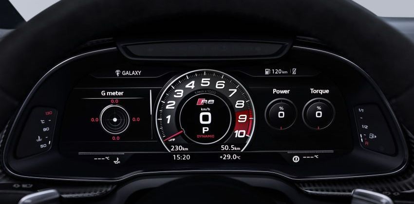 R8 instrument panel