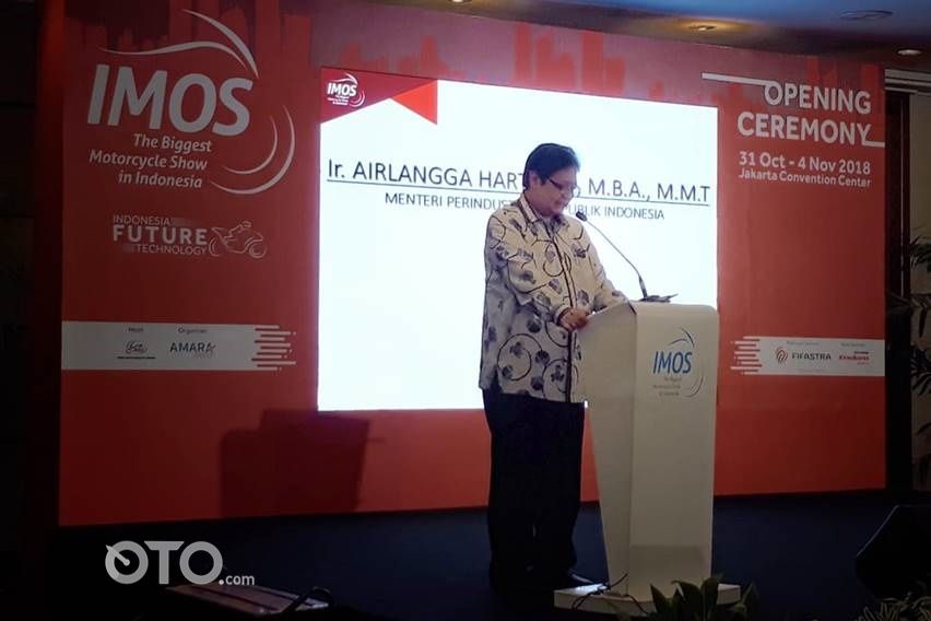 Airlangga Hartarto di IMOS 2018