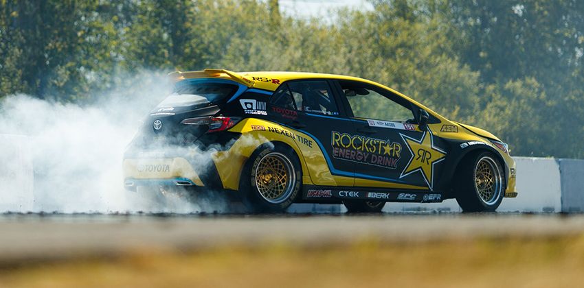 Toyota Drift Demo Corolla Hatchback Rear-Side Angular