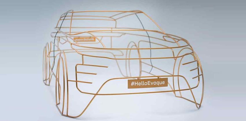 2019 Range Rover Evoque GOLDEN  WIREFRAME