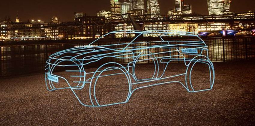 Range Rover Evoque in wireframe 